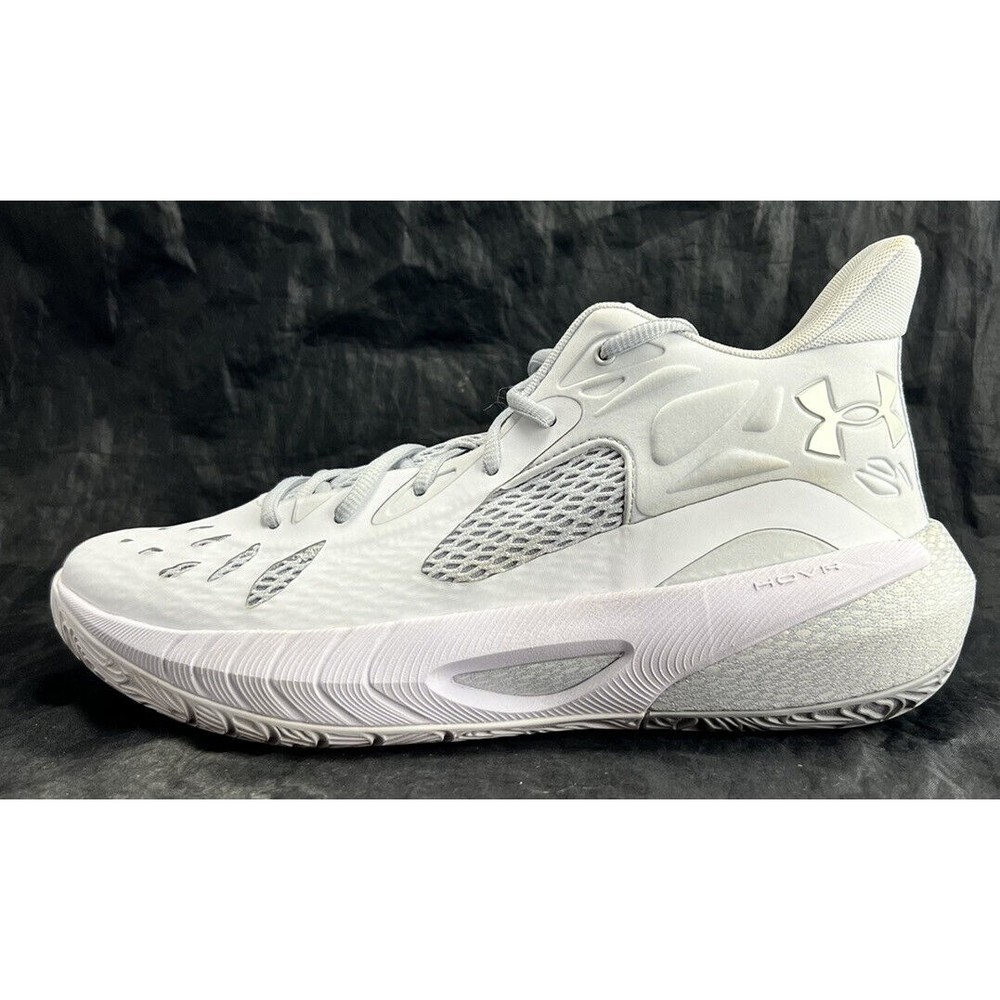 Under Armour HOVR Havoc 3 Unisex White Baseketball Athletic Sneakers Sz 9